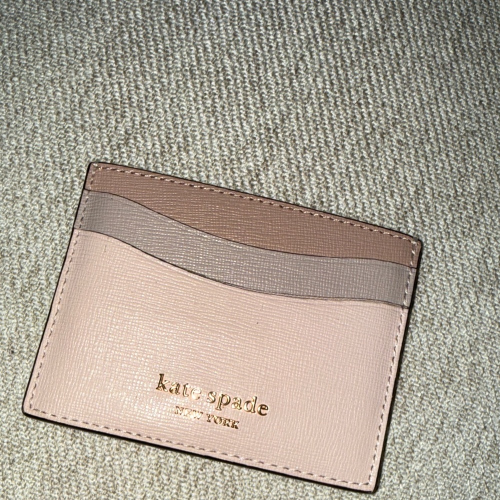 Kate Spade Blush and Beige Card Holder